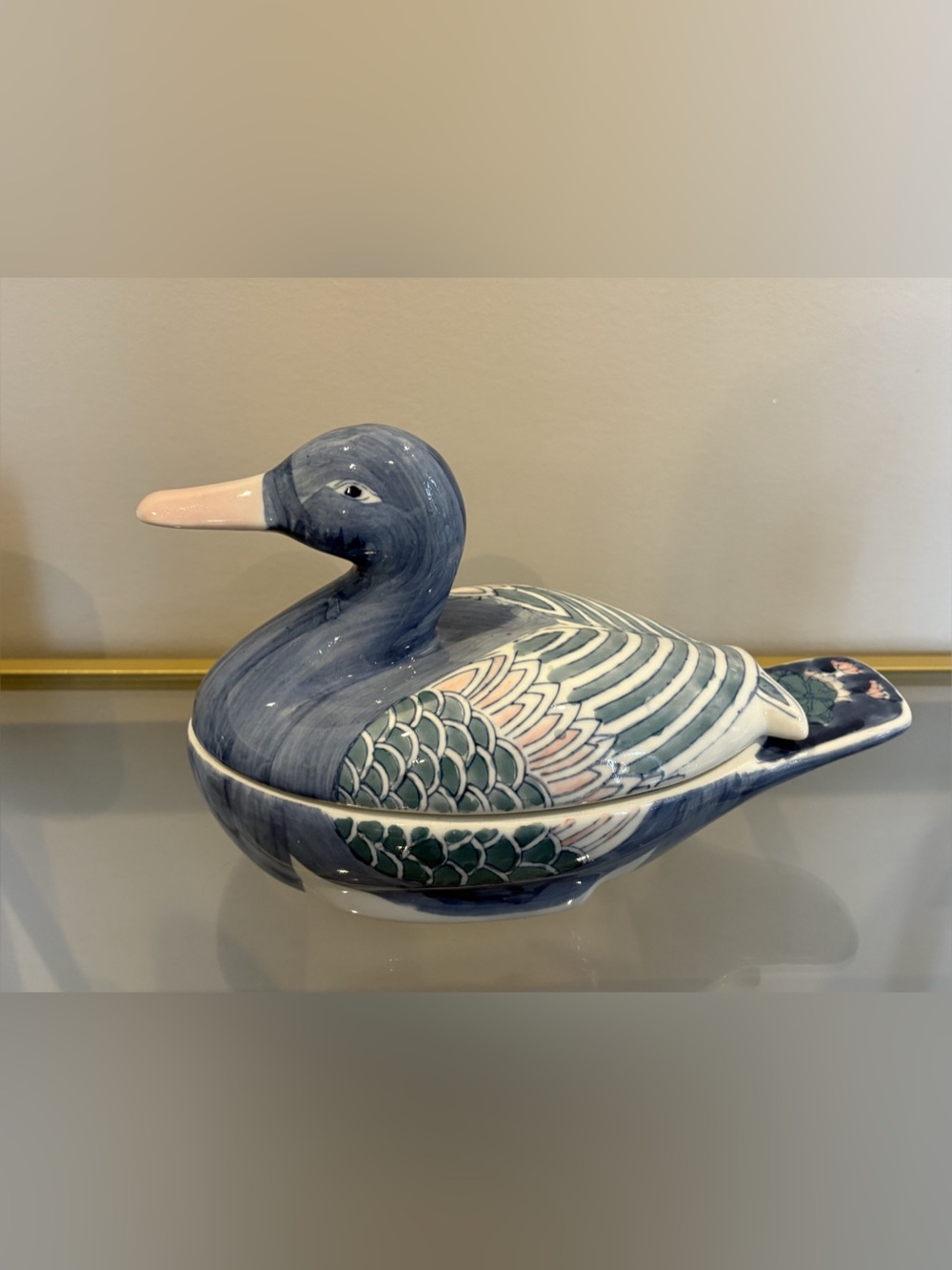 Antique Early 20th Century Chinese Porcelain Duck Tureen RARE FIND